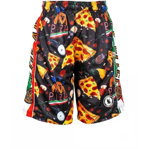 Flow Society boys ny pizza shorts in black
