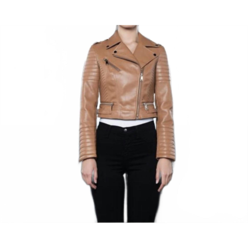 AZALEA WANG moto jacket in brown