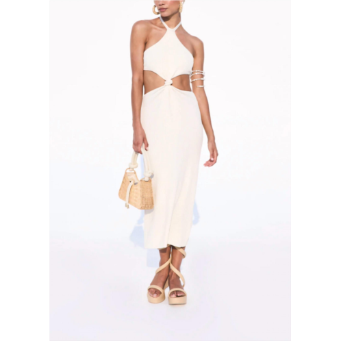 Cult gaia cameron knit dress in off white