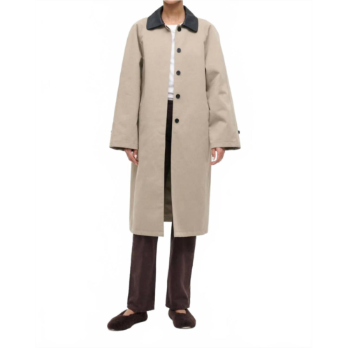 STAUD jonah long jacket in riverstone