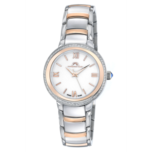 Porsamo Bleu luna womens topaz two tone bracelet watch 1181dlus