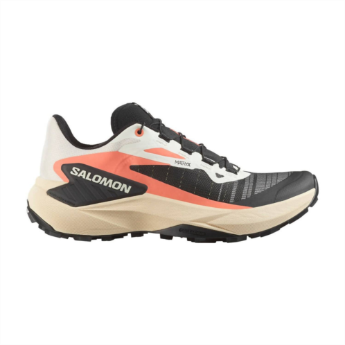 SALOMON womens genesis trail hiking shoes in fusion coral/tender peach/black