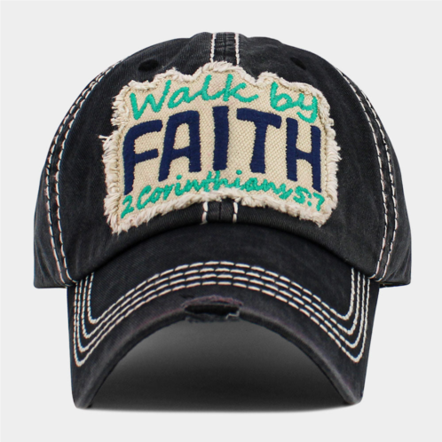 FASHNZFAB walk by faith vintage baseball cap
