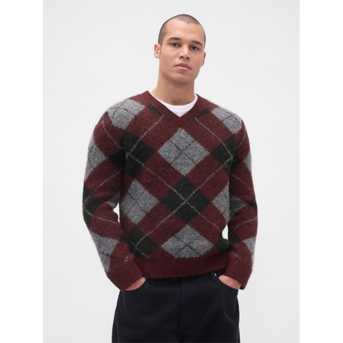 Gap Brushed Argyle Sweater