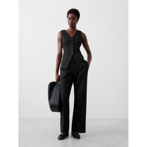 bananarepublic Straight High-Rise Double Weave Trouser