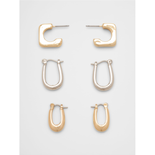 bananarepublic Mixed Metal Earrings (3 Pack)