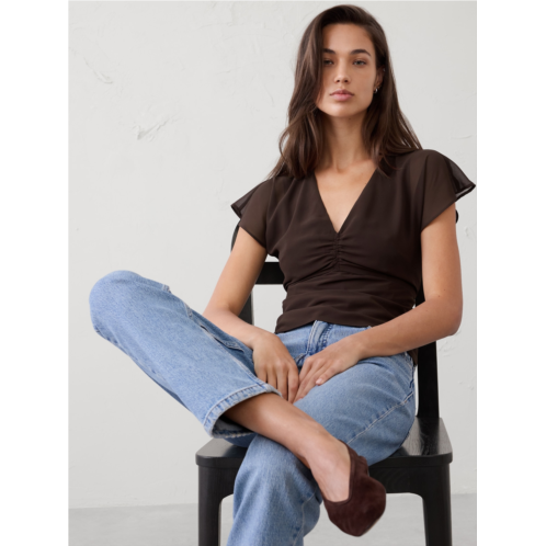 bananarepublic Ruched-Front Top