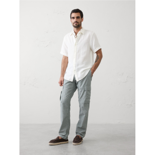 bananarepublic Slim-Straight Linen-Blend Cargos