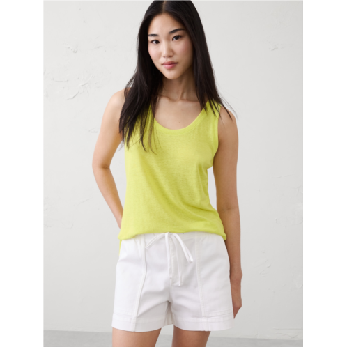 bananarepublic Linen-Blend Scoop-Neck Tank