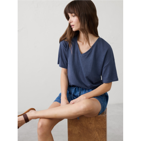 bananarepublic Linen-Blend V-Neck Shirt