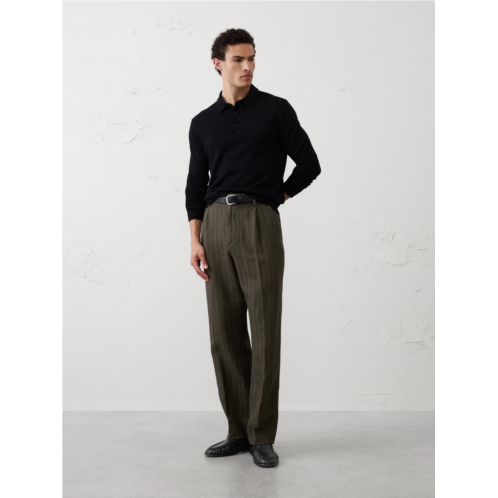 bananarepublic Relaxed-Fit Wide-Leg Linen-Blend Pant