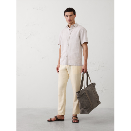 bananarepublic Athletic-Fit Linen-Blend Pant