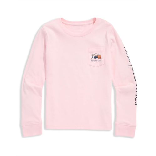 Girls Vineyard Vines Kids Long Sleeve Pocket Tee (Toddler/Little Kid/Big Kid)