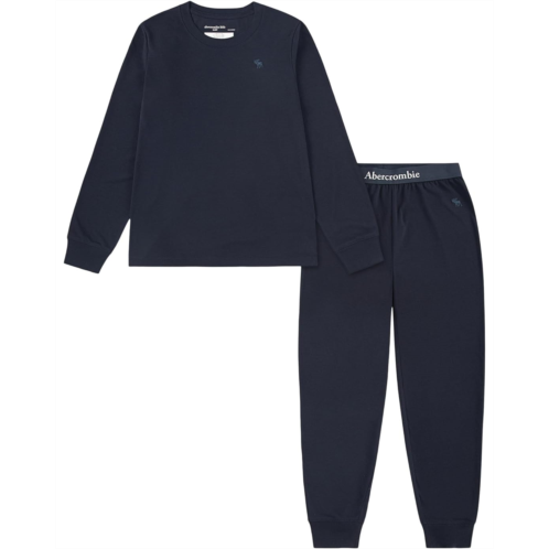 Boys abercrombie kids Core Long Sleeve Joggers Sleep Set (Big Kid)