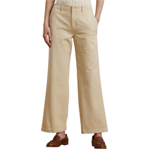 POLO RALPH LAUREN Cotton Twill Wide Leg Pants