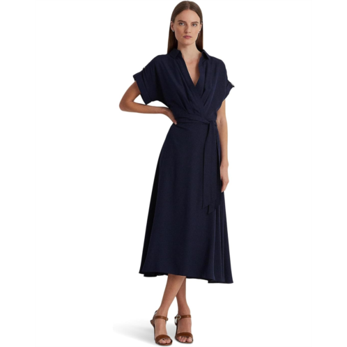 POLO RALPH LAUREN Belted Crepe Dress