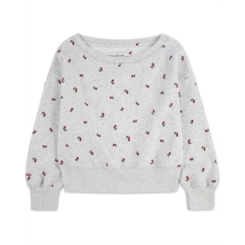 Girls abercrombie kids Printed Off-the-shouder Sweatshirt (Big Kids)