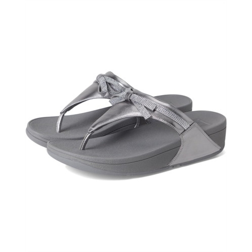 FitFlop Lulu Glitz-bow Leather Toe-post Sandals