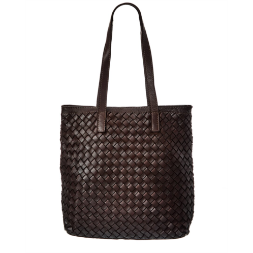 Isabella Rossetti claire hand woven leather tote