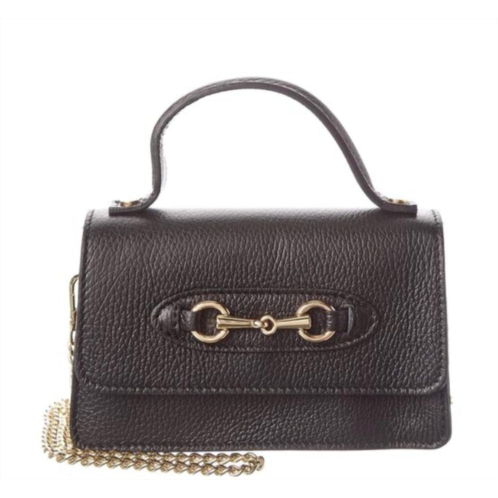 Isabella Rossetti womens matilda leather crossbody bag in black