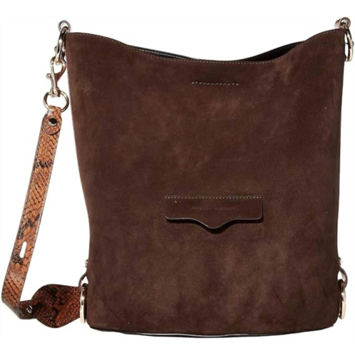 REBECCA MINKOFF womens utility convertible bucket bag in ganache