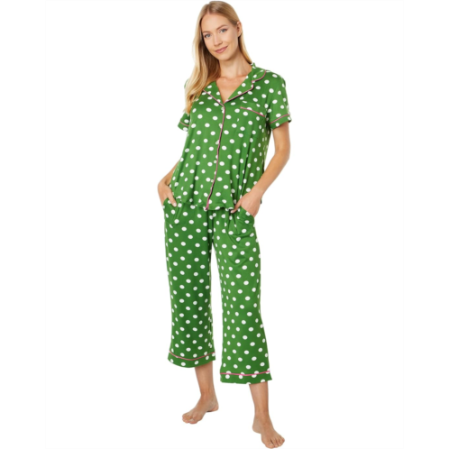 Kate Spade New York Short Sleeve Cropped PJ Set