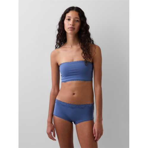 Gap Organic Stretch Cotton Lace-Trim Bandeau Bralette