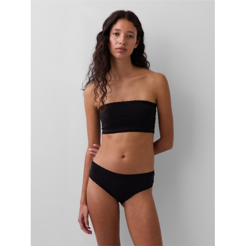 Gap Organic Stretch Cotton Lace-Trim Bandeau Bralette