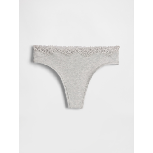 Gap Organic Stretch Cotton Lace-Trim Thong