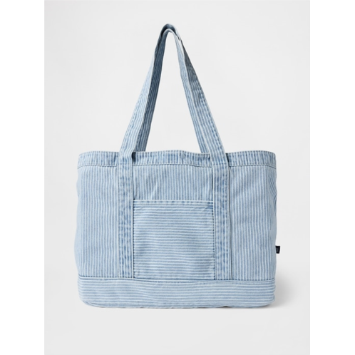 Gap Denim Stripe Tote Bag