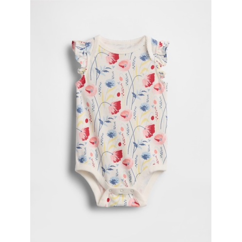 Gap Baby First Favorites Organic Cotton Flutter-Sleeve Bodysuit