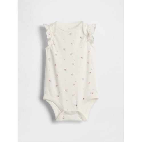 Gap Baby First Favorites Organic Cotton Flutter-Sleeve Bodysuit