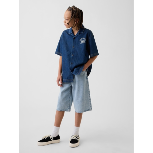Gap Kids UltraSoft Denim Baggy Shorts