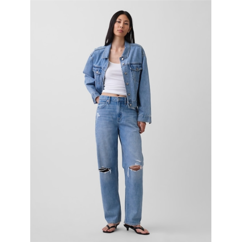Gap High Rise Barrel Jeans