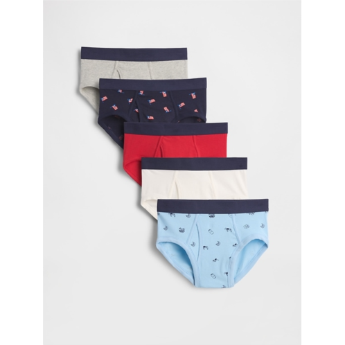 Gap Kids Organic Stretch Cotton Americana Briefs (5-Pack)