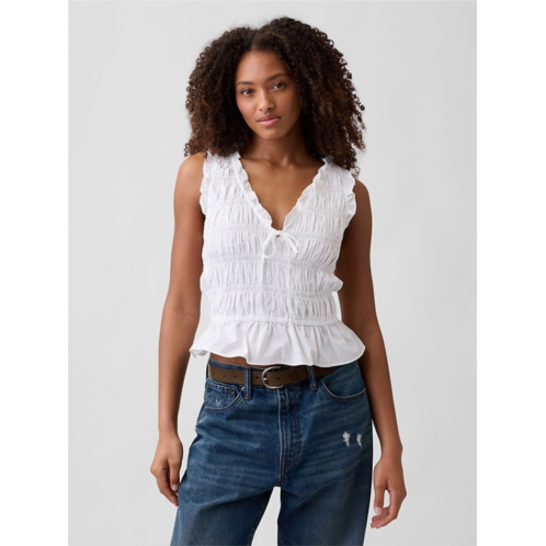 Gap Smocked Sleeveless Top