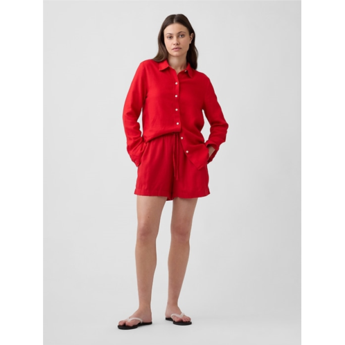 Gap 4 Pull-On Linen-Blend Shorts