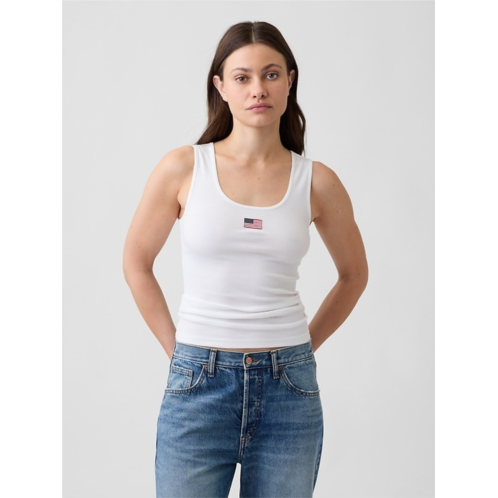 Gap Logo Ribbed Tank Top