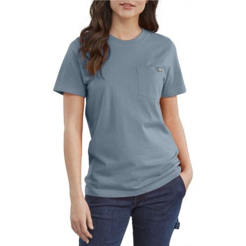 Dickies Womens Heavyweight Pocket T-shirt Blue