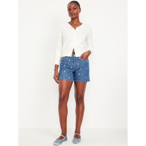OldNavy Curvy High-Waisted OG Jean Shorts -- 5-inch inseam