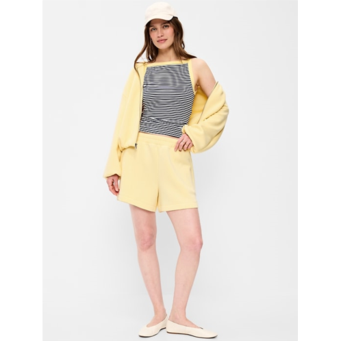 OldNavy High-Waisted Bounce Fleece Shorts -- 5-inch inseam