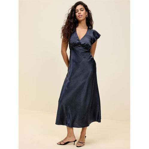 The Occasion by Old Navy Satin Flutter-Sleeve Maxi Dress