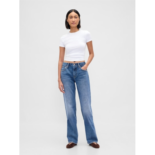 Gap Mid Rise Rigid Relaxed Straight Jeans