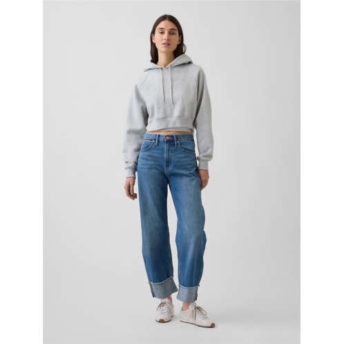 Gap High Rise Cuffed Barrel Jeans