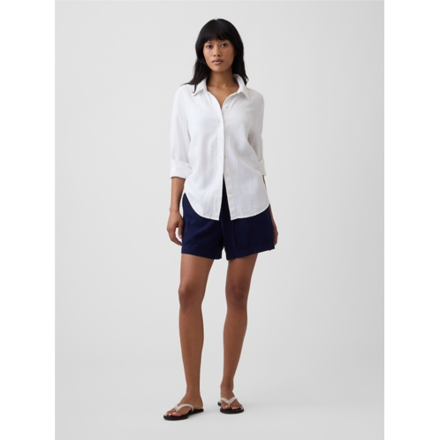 Gap 4 Pull-On Linen-Blend Shorts