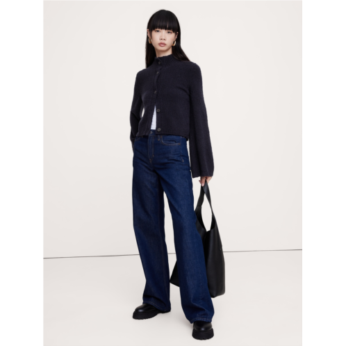 Bananarepublic Merino-Blend Flare-Sleeve Cardigan