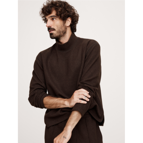 Bananarepublic Brushed Mock-Neck Sweatshirt with Wool