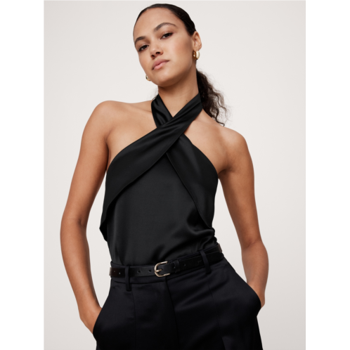 Bananarepublic Italian Satin Halter Top