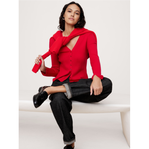 Bananarepublic Ribbed Merino Cardigan