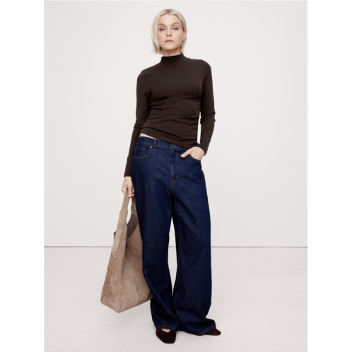 Bananarepublic Refined Mock-Neck Top